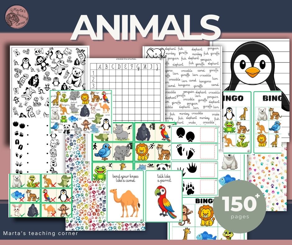 Animals Worksheets ESL – Animals Vocabulary Games, Flashcards & Worksheets PDF0