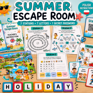 Summer Escape Room – End-of-the-Year English Review for Grade 3